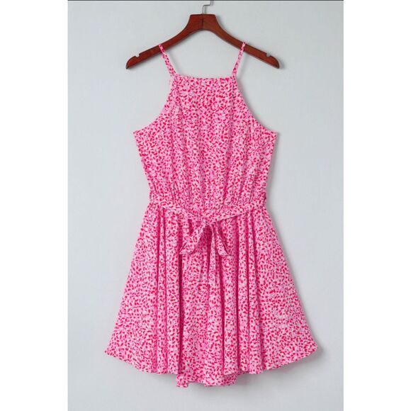 ✨Vici Aakaa Mauvish Pink Leopard Print Short Sz XL Dress✨ - Picture 6 of 10